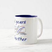 60ste. Verjaardag Tweekleurige Koffiemok (Voorkant rechts)