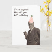 60ste verjaardag van Sigmund Freud Funny Kaart (Gele Bloem)
