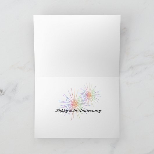 60ste verjaardag vieren kaart (Binnen)