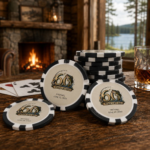 60ste verjaardag Vissen Gehoekt Sinds 1966 Poker Chips
