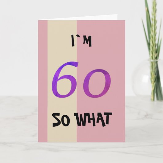 60ste verjaardag voor haar Funny Kaart (Voorkant)