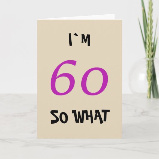 60ste verjaardag voor haar grappig kaart (Voorkant)