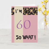 60ste verjaardag voor haar Motivatie Kaart (Gele Bloem)