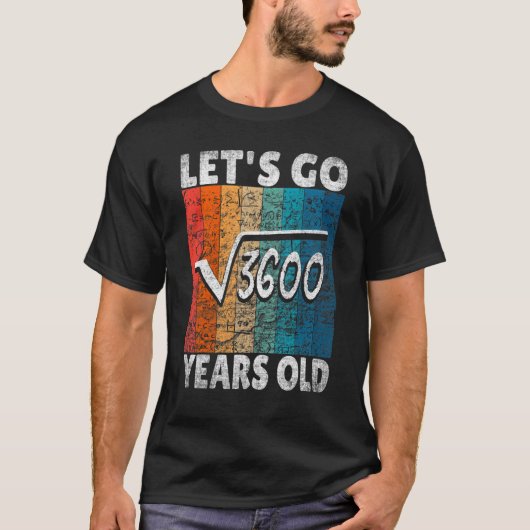 60ste verjaardag, we beginnen met 3600 60 jaar t-shirt (Voorkant)