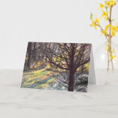 60ste verjaardag wenskaart Zonlicht in bomen Kaart (Gele Bloem)