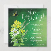 60ste verjaardag Wildflower waterverf Kaart (Voorkant)