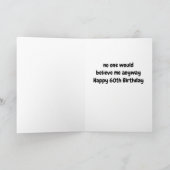 **60ste VERJAARDAG** ZAL NIET VERTELLEN LEEFTIJD T Kaart (Binnen)