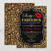 60ste verjaardag - Zestig fantastische luipaard pr Kaart (Voorkant / Achterkant)