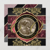 60ste verjaardag Zestigste Goud Robijn Edelstenen  Kaart (Voorkant / Achterkant)