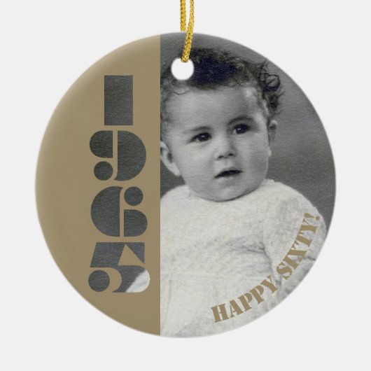 60ste verjaardagscadeau Geboren in 1965 Ornament (Voorkant)