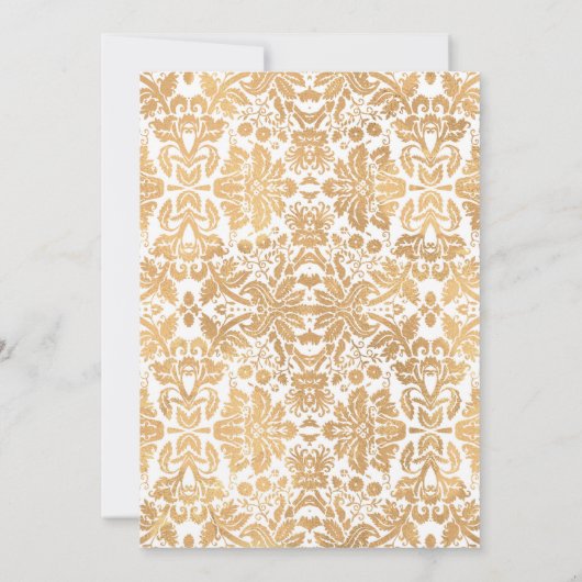 60ste Verjaardagsfeest - Goud Wit Kaart (Achterkant)