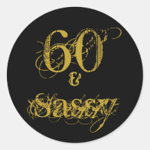 60ste verjaardagsfeestje 60 en Sassy Zwart en Goud
