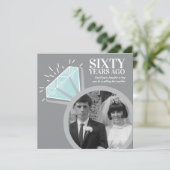 60ste verjaardagsfeestje diamanten ring nu toen fo kaart (Staand voorkant)