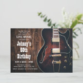 60ste verjaardagsfeestje eenvoudige rustieke live  kaart (Staand voorkant)