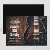 60ste verjaardagsfeestje eenvoudige rustieke live  kaart (Voorkant / Achterkant)