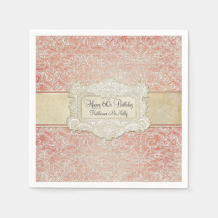 60ste verjaardagsfeestje  Frans Regency Lace Servet