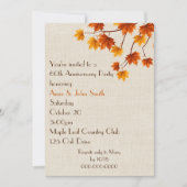 60ste verjaardagsfeestje herfstbladeren kaart (Voorkant)