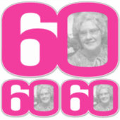 60ste verjaardagsfoto in de 0 stickers (Voorkant)