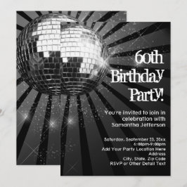 60ste verlichting feest Disco Bal Kaart