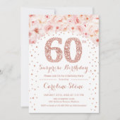 60ste Verrassingsverjaardagsfeestje - Wit Rose Gol Kaart (Voorkant)
