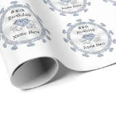 60th, 75th, 100th Diamond Wrapping Paper, Roll Cadeaupapier (Rol Hoek)