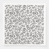 60th Age Random Number Pattern Black/White Servet (Voorkant)