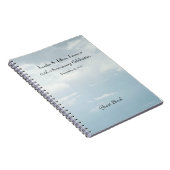 60th Anniversary Party Guest Book, Sky & Clouds Notitieboek (Rechterzijde)
