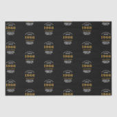 60th Birthday 1966 Black Gold Chic Elegant Tissuepapier (Voorkant)