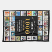 60th Birthday 1966 Family Memories Photo Collage Theedoek (Horizontaal)