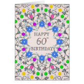 60th Birthday Abstract Flowers (Voorkant)