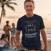 60th Birthday Add Your Name Born 1966 Legendary T-shirt