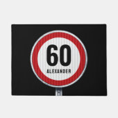 60th Birthday ANY AGE Speed Limit Sign Deurmat (Voorkant)