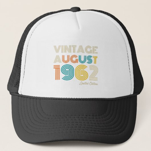 60th Birthday August 1972 Limited Edition Trucker Pet (Voorkant)