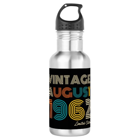 60th Birthday August 1972 Limited Edition Waterfles (Voorkant)