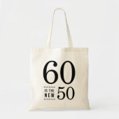 60th Birthday Black 60 is de nieuwe 50 Tote Bag (Voorkant)