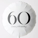 60th Birthday Black and White Ballon<br><div class="desc">zwarte en witte ballon van 60e verjaardag. Viel je zestig! Maak deze ballon van jou!</div>