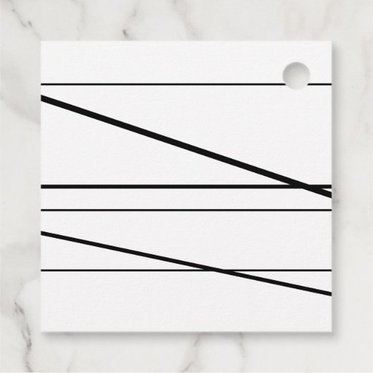 60th Birthday Black and White Bedankjes Labels (Achterkant)