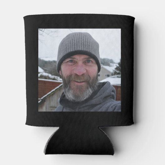 60th Birthday Black Gold With Photo Blikjeskoeler (Achterkant)