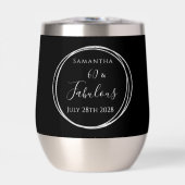60th Birthday Black Silver Personalized Party (Voorkant)