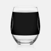 60th Birthday Black Silver Personalized Party Wijnglas Zonder Voet (Links)