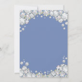 60th Birthday Blue en Silver Diamond Kaart (Achterkant)