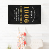 60th Birthday Born 1966 Add Name Black Gold Spandoek (Insitu)