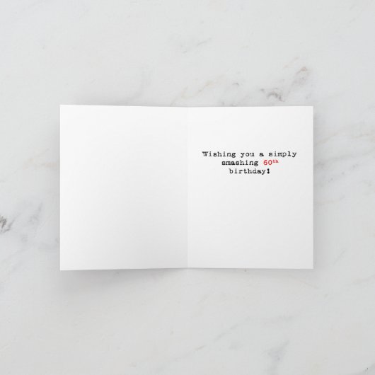 60th Birthday Card—Sensational Sixty Kaart (Binnen)