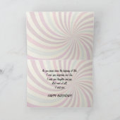 60th Birthday card with a motorbike girl Kaart (Binnen)