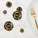 60th Birthday Casino Poker Chip - Roos Gold Confetti<br><div class="desc">Tafelconfetti. Met een faux poker chip stijl. Geweldig gebruik voor een 60e verjaardag. ✔ OPMERKING: WIJZIG ALLEEN DE BENODIGDE SJABLOON GEBIEDEN! 😀 Indien nodig, kunt u de tekst verwijderen en beginnen met het opnieuw toevoegen van elke gewenste tekst en lettertype. 📌Als u meer aanpassingen nodig hebt, klikt u op de...</div>