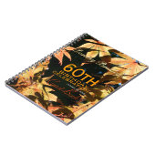 60th Birthday Celebration Autumn Custom Guest Book Notitieboek (Linkerzijde)