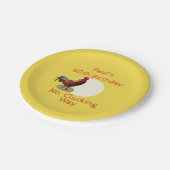 60th Birthday Chicken Personalized Fun Cusotm Papieren Bordje (Gekanteld)