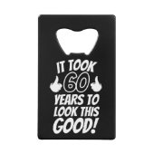 60th Birthday Creditkaart Flessenopener (Voorkant)