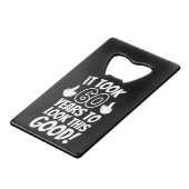 60th Birthday Creditkaart Flessenopener (Voorkant Gekanteld)