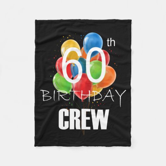60th Birthday Crew 60 Party Crew Group Women  Fleece Deken (Voorkant)